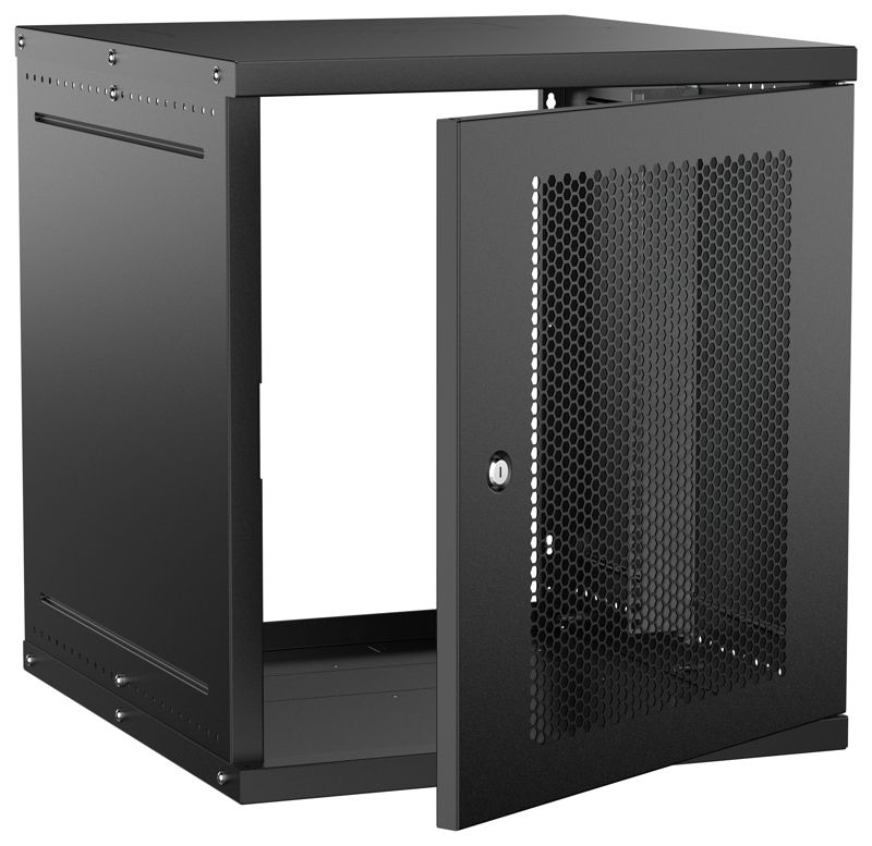 шкаф настенный 12u 600х650мм дверь перфорир. черн. generica lwe5-12u67-pf-g от BTSprom.by