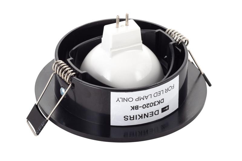  Светильник 10Вт GU5.3 IP20 LED встраив. пластик черн. DENKIRS 529035 фото в каталоге от BTSprom.by