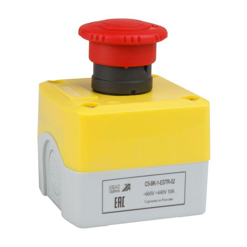 пост кнопочный optisignal d22 c5-bk-1-estr-02 2нз авар. стоп. возврат поворотом xalk178f кэаз 338523 от BTSprom.by
