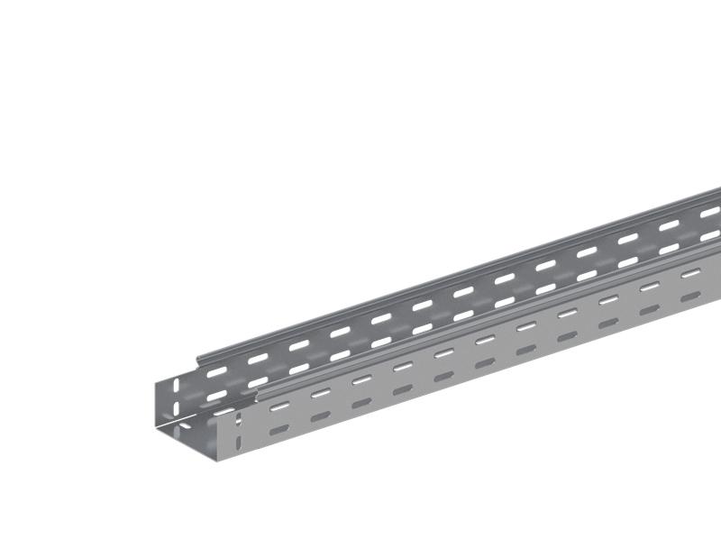 Лоток прямой замковый перфорир. 100х50 L2000 сталь 0.55мм ЛМс-ПЗМ цУТ2.5 монтаж без соединителей СОЭМИ Н0122151302 от BTSprom.by
