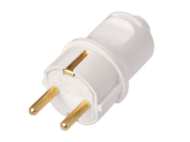 вилка (с/з, 16а, 250в) белая, bylectrica в16-379 от BTSprom.by