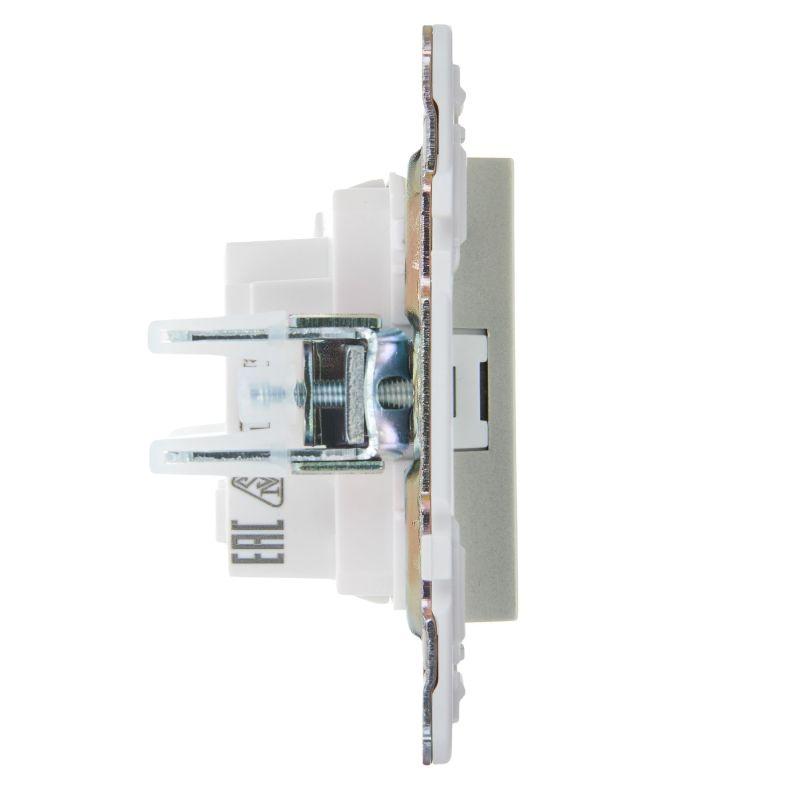  Розетка SKANDY 10А без заземл. защ. шторки SK-R01Sh шампань IEK SK-R13-10-K37 фото в каталоге от BTSprom.by