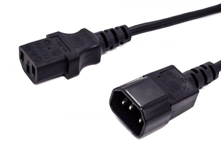 кабель питания c13 - c14 3х0.5 220в 6а 1300вт 5м черн. filum fl-pc6-c13-c14-5m от BTSprom.by