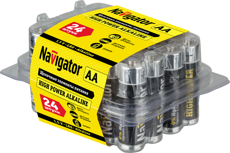 элемент питания алкалиновый aa/lr6 94 786 nbt-ne-lr6-box24 (уп.24шт) navigator 94786 от BTSprom.by