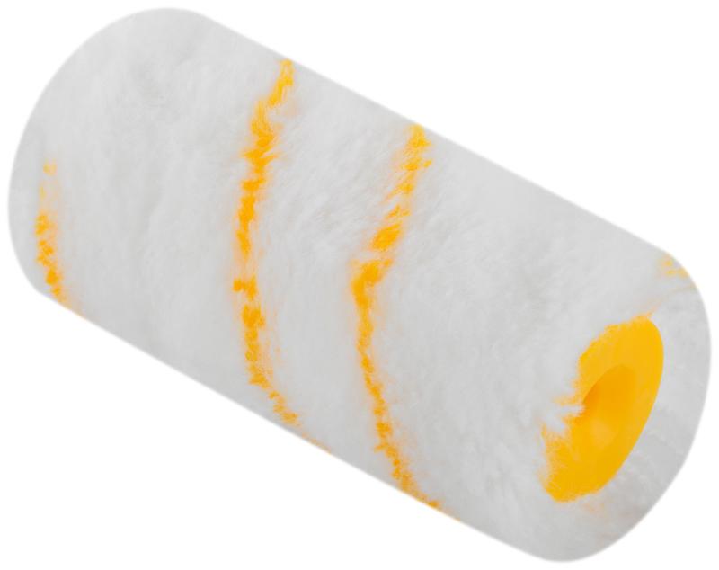  Ролик сменный полиакриловый с желт. полосой "миди" диам. 30/54мм ворс 12мм 100мм бел. FIT 02623 фото в каталоге от BTSprom.by