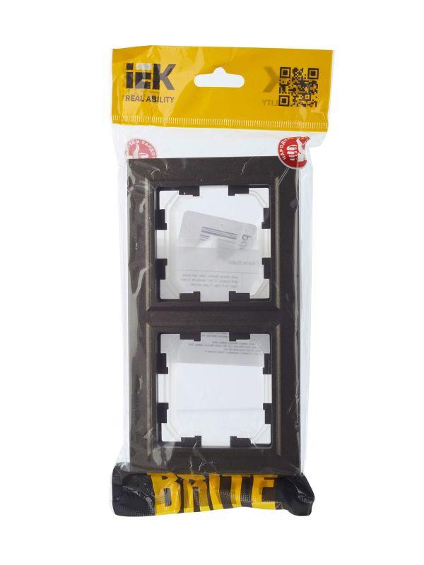  Рамка 2-м IP44 BRITE РУ-2-БрТБ-44 бронза IEK BR-M22-44-K45 фото в каталоге от BTSprom.by