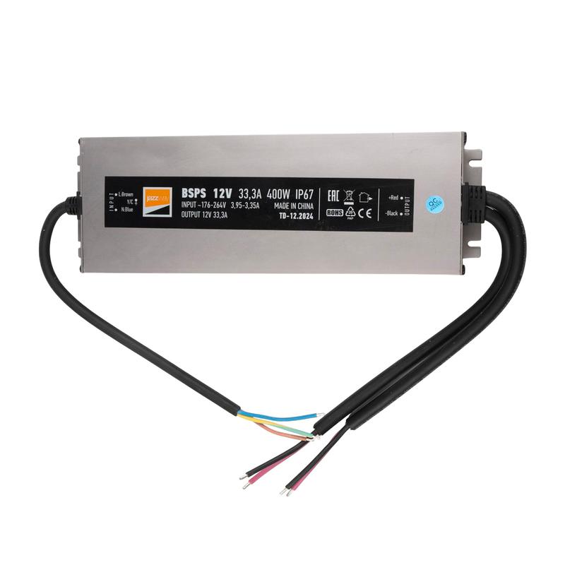 блок питания для светодиод. ленты bsps 12в 33.30а=400вт ip67 jazzway 5062108 от BTSprom.by