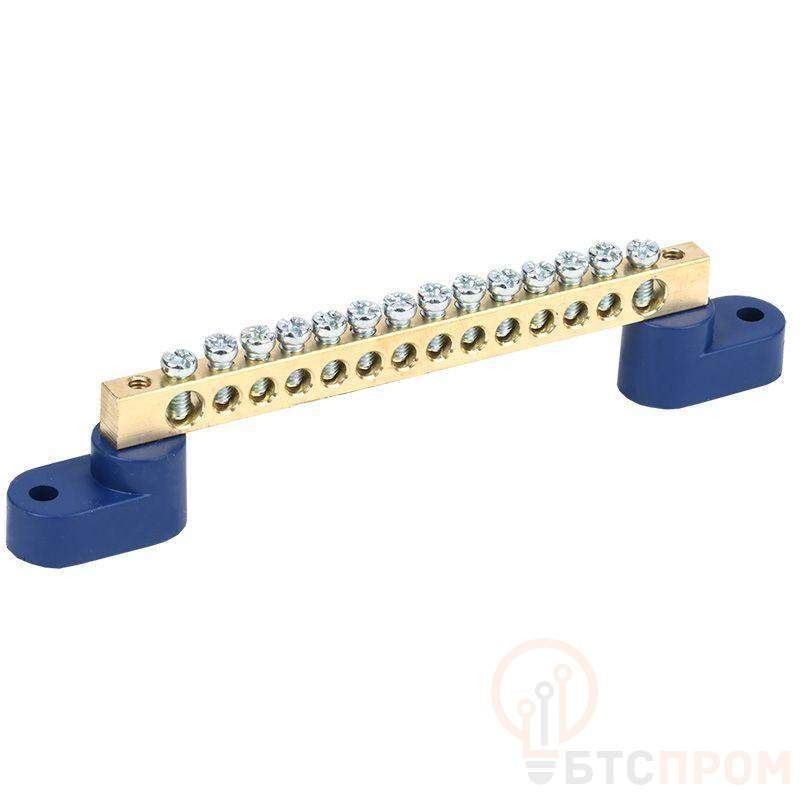 Шина "N" нулевая 6х9мм на двух угловых синих изоляторах 14 групп Rexant 11-2329 фото в каталоге от BTSprom.by  Шина "N" нулевая 6х9мм на двух угловых синих изоляторах 14 групп Rexant 11-2329 фото в каталоге от BTSprom.by