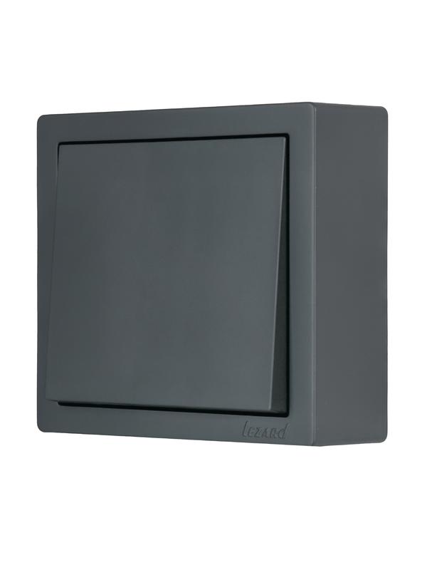выключатель 1-кл. оп leto графит lezard 752-3400-100 от BTSprom.by