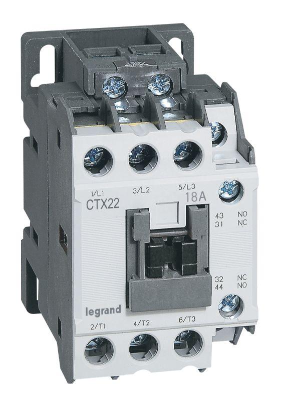 контактор ctx3 3п 18а кат. 110в ac 1но+1нз ac-3 leg 416104 от BTSprom.by