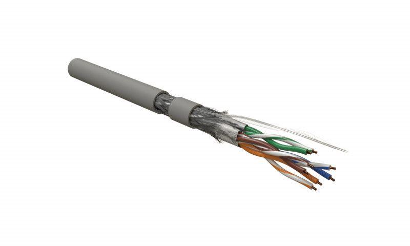 кабель витая пара экранир. s/ftp кат.7 4 пары 23 awg 600мгц ож solid lszh (нг(а)-hf) sftp4-c7-s23-in-lszh-gy-500 сер. (уп.500м) hyperline 435484 от BTSprom.by