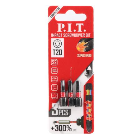 бита ударная магнитная t20х25мм impact торсионная зона (уп.3шт) p.i.t. asdr01-25t20 от BTSprom.by