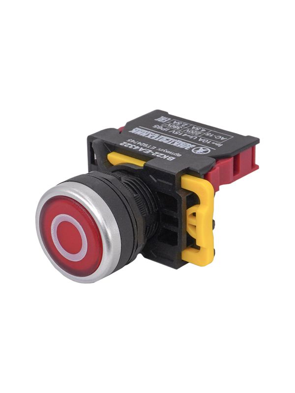 выключатель кнопочный вк22-ea4322 с символом "0" 1нз цилиндр d22мм ip65 красн. электротехник et924745 от BTSprom.by