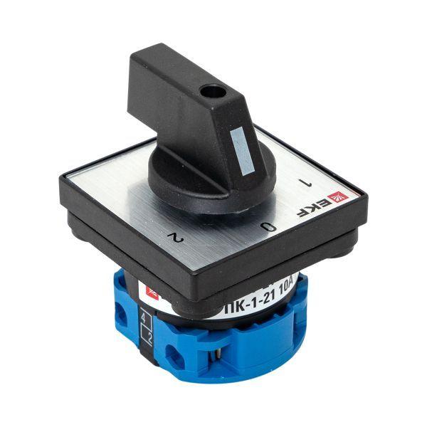  Переключатель кулачковый ПК-1-21 1П 10А "1-0-2" EKF pk-1-21-10 фото в каталоге от BTSprom.by