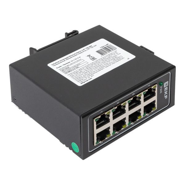  Коммутатор неуправляемый промышленный U-8T 8 портов 10/100Base-T(X) RJ45 монтаж на DIN-рейку TSX EKF TSX-U-8T фото в каталоге от BTSprom.by
