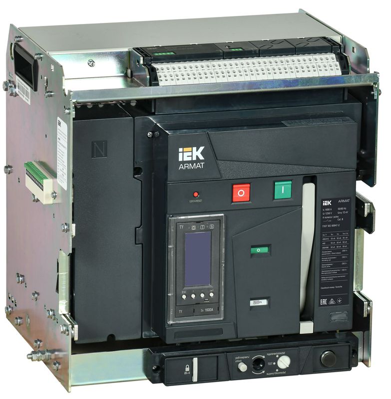 выключатель автоматический воздушный 4п a 1600а 55ка ty выдвиж. с комплектом аксессуаров armat iek ar-acb-4va-055-1600a-tycf от BTSprom.by