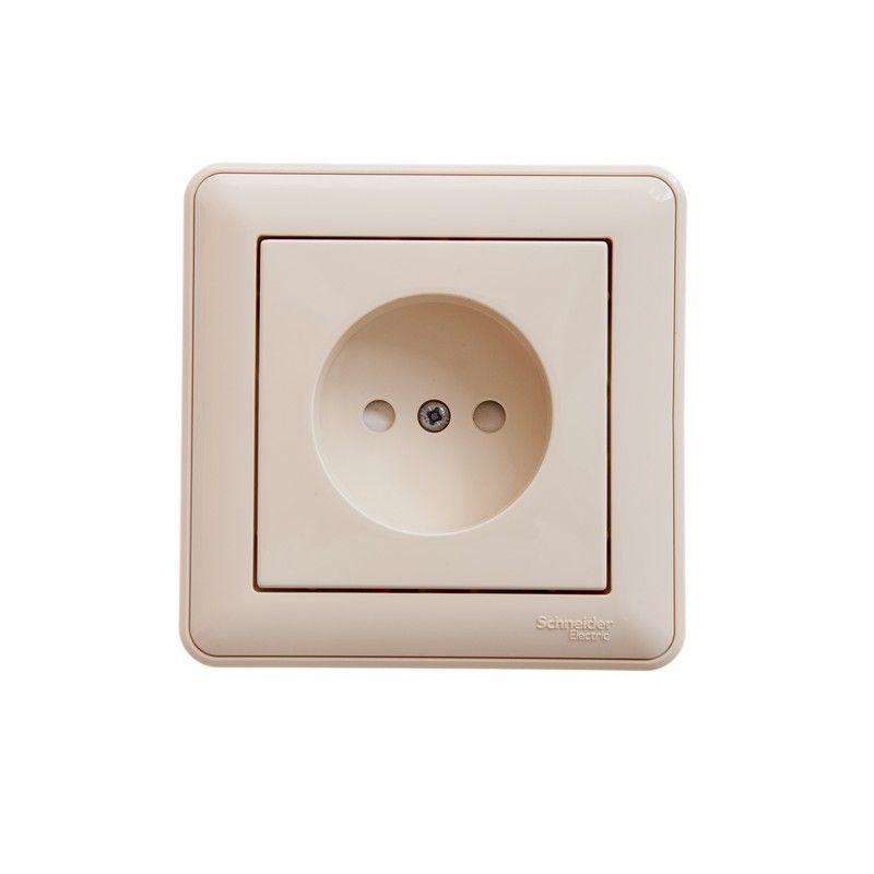 розетка 1-м сп w59 16а ip20 без заземл. защ. шторки сл. кость se rs16-151-28 от BTSprom.by