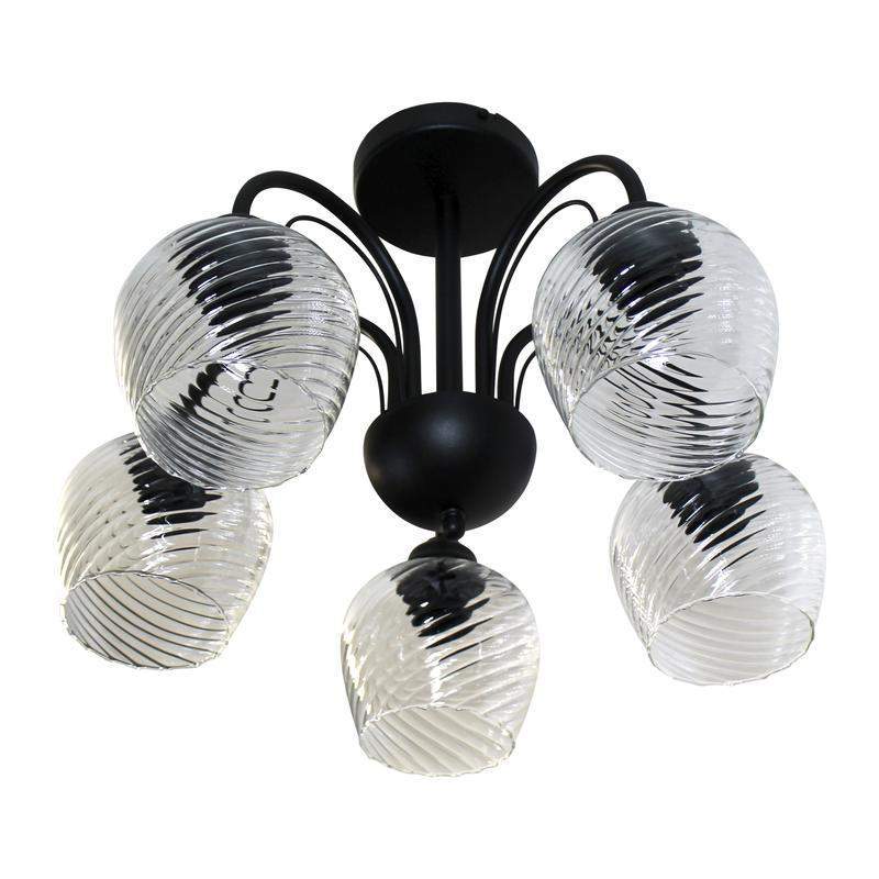  Светильник "Берта" 151 (плафон 8270) НСБ 01-5х60-132 Е27 ИУ черн. муар Элетех 1005404647 фото в каталоге от BTSprom.by