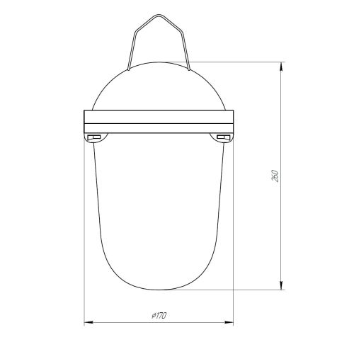 Светильник НСП 02-100-001 Желудь max 100Вт E27 IP54 170х260 без решетки сталь стекло бел. ЭРА Б0052017 фото в каталоге от BTSprom.by