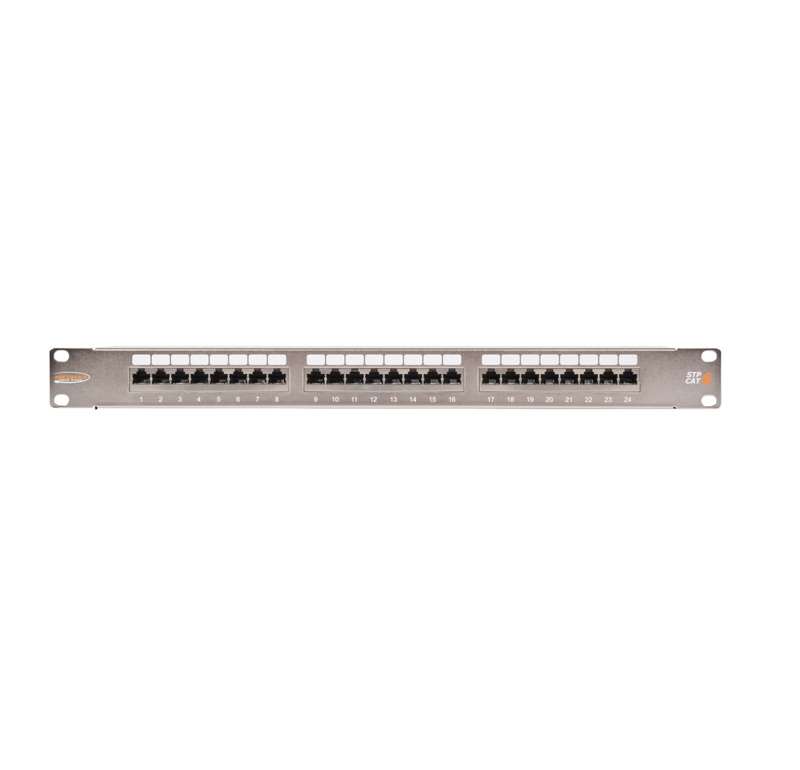 патч-панель 19дюйм 1u 24 порта кат.6 (класс e) 250мгц rj45/8p8c 110/krone t568a/b полный экран с органайзером метал. nikomax nmc-rp24se2-1u-mt от BTSprom.by