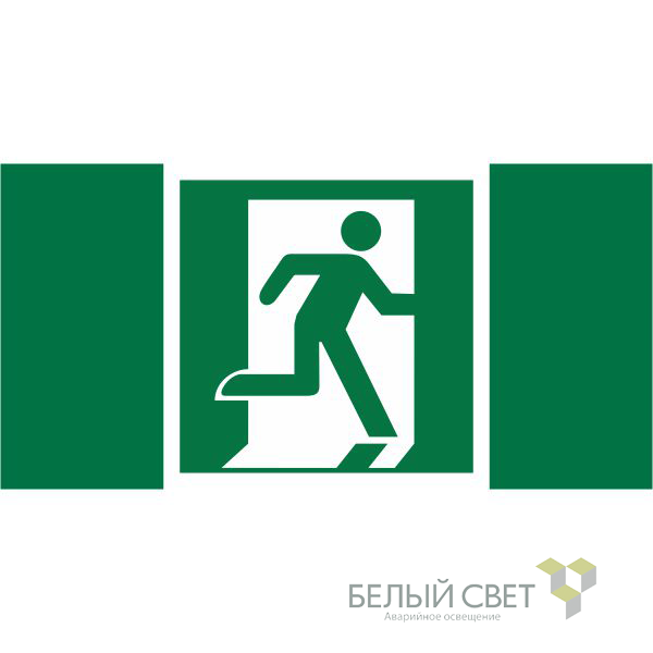 знак безопасности npu-2110.e01-02 "выход здесь (правосторонний)" белый свет a21249 от BTSprom.by