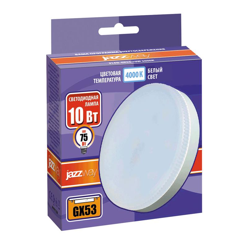 Лампа светодиодная PLED-GX53 10Вт 4000К нейтр. бел. GX53 820лм 230/50Гц JazzWay 5032873 фото в каталоге от BTSprom.by