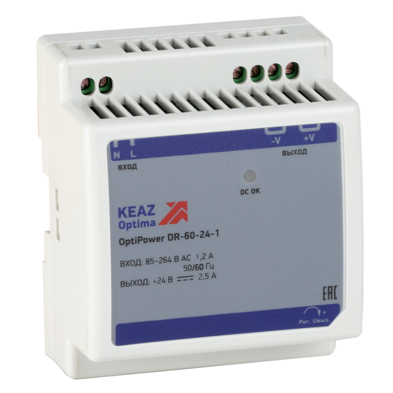 блок питания optipower dr-60-24-1 кэаз 284546 от BTSprom.by