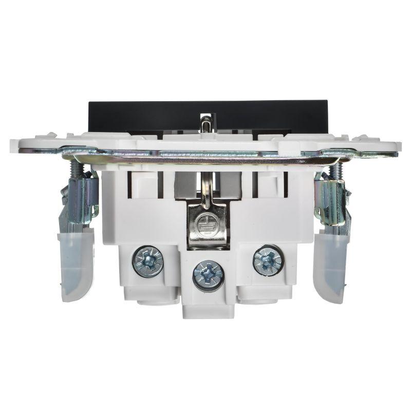  Розетка SKANDY 16А с заземл. защ. шторки SK-R04G графит IEK SK-R14-16-K53 фото в каталоге от BTSprom.by