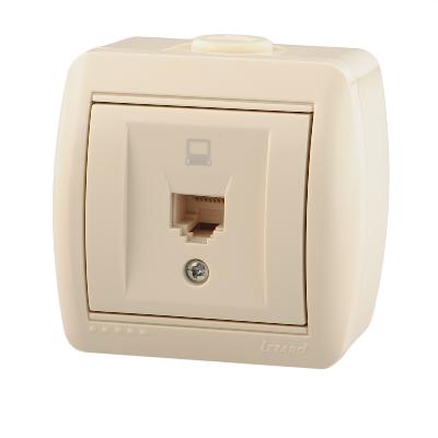 розетка компьютерная 1-м оп nata rj45 16а ip20 крем. lezard 710-0300-139 от BTSprom.by