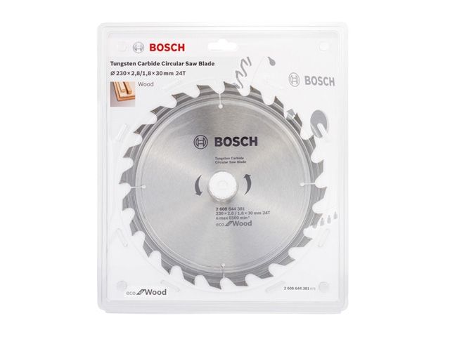 диск пильный 230х30 мм 24 зуб. по дереву eco for wood bosch ( твердоспл. зуб) 2608644381 от BTSprom.by