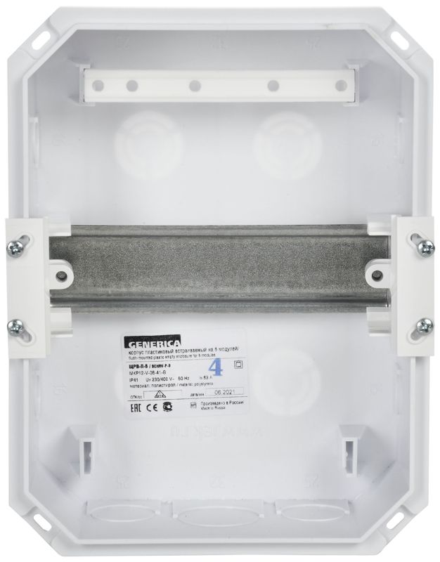  Бокс ЩРВ-П-6 мод. встраив. пластик IP41 GENERICA MKP12-V-06-41-G фото в каталоге от BTSprom.by