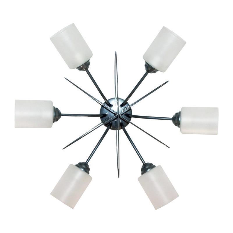  Светильник "Орбиталь" 161 хром (плафон 8461) НСБ 01-6х60-106 Е27 ИУ Элетех 1005404584 фото в каталоге от BTSprom.by