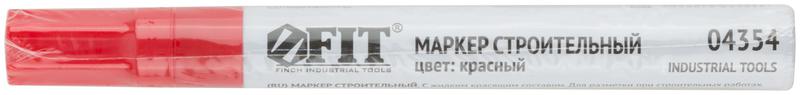  Маркер строительный с жидким красящим составом алюм. корпус красн. FIT 04354 фото в каталоге от BTSprom.by
