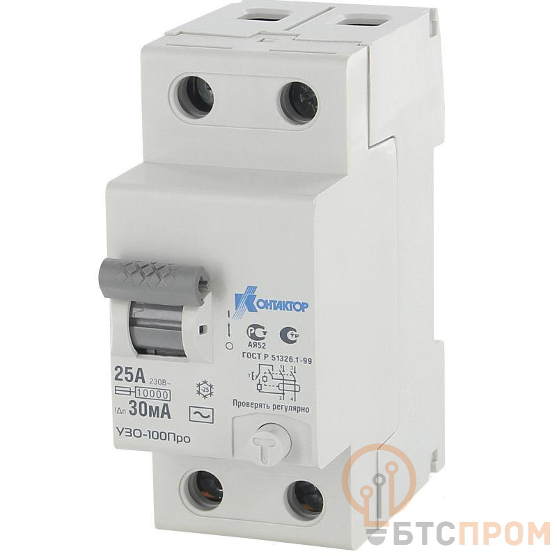 Устройство защитного откл. УЗО-100Про 2п 16А 300mA тип AC Контактор 7000530 фото в каталоге от BTSprom.by  Устройство защитного откл. УЗО-100Про 2п 16А 300mA тип AC Контактор 7000530 фото в каталоге от BTSprom.by