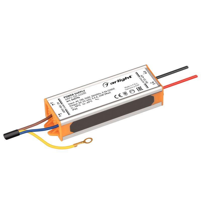блок питания arpj-sn-42600 (24вт 23-42в 600ма) (ip65 металл) arlight 040796 от BTSprom.by