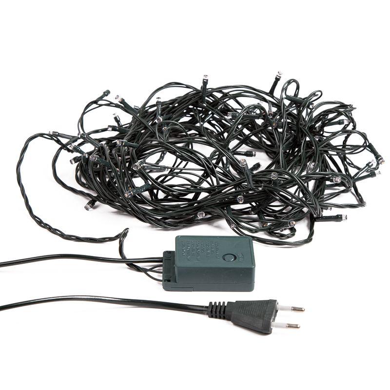  Гирлянда светодиодная "Твинкл Лайт" 20м 160LED мультиколор 10Вт 220-240В IP20 с контроллером 8 режимов провод ПВХ темн. зел. Neon-Night 303-119 фото в каталоге от BTSprom.by