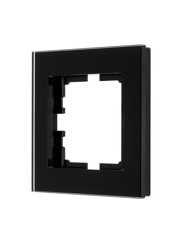рамка 1-местн. гориз. vesna стекло черн. lezard 742-5880-146 от BTSprom.by
