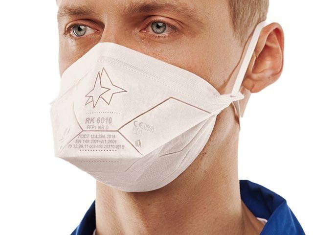 респиратор рк rk6010 складн. без клап. ffp1 (до 4 пдк) (индивид. уп.) (пыль, дым туман, индивидуальная упаковка) rk6010 от BTSprom.by