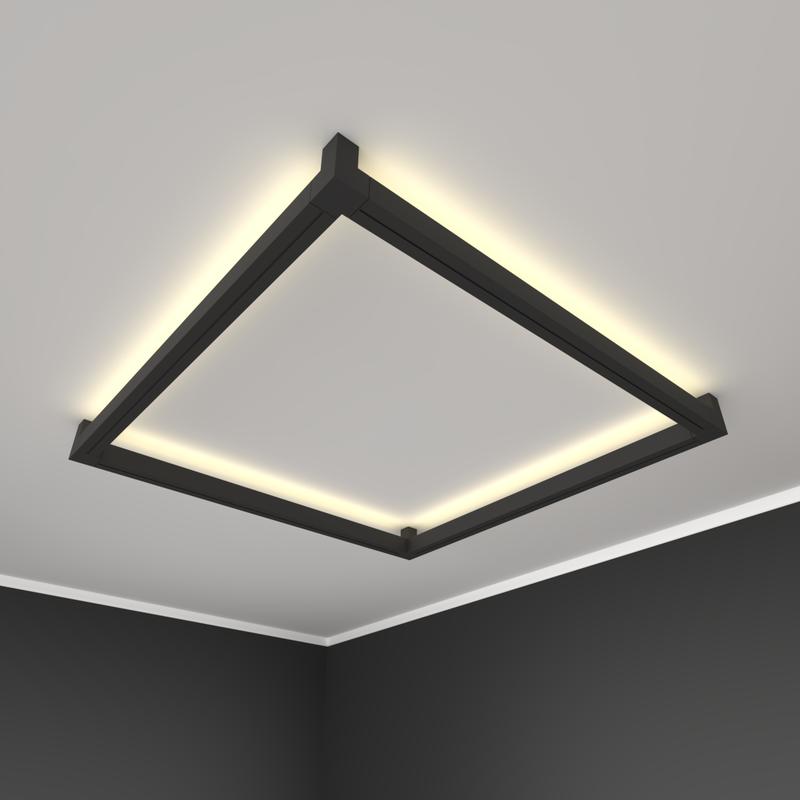 светильник светодиодный rve-pls5050-composition-kuad-400-n 24вт 4000к 400х400х100мм 50х50мм бра квадрат накладной черн. rvelektro rve00003335 от BTSprom.by