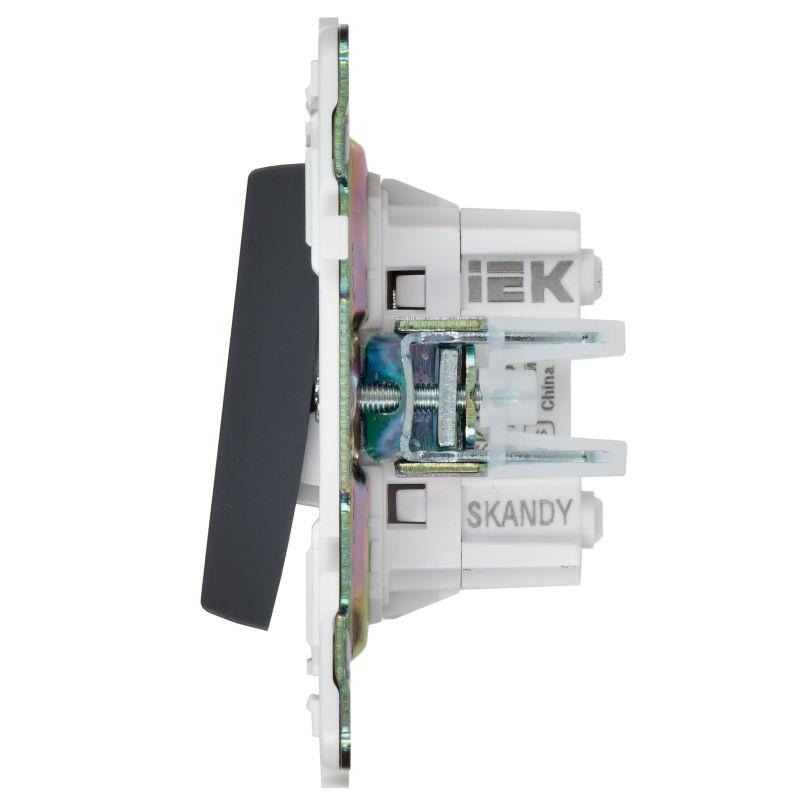  Выключатель перекрестный 2-кл. SKANDY 10А SK-V06T титан IEK SK-V23-0-10-K48 фото в каталоге от BTSprom.by