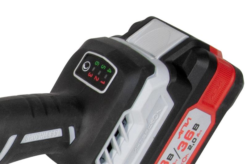  Машина шлифовальная угловая аккумуляторная бесщеточная УШМ-125/36ВМЭ 125мм АПИ 36В без АКБ и ЗУ ИНТЕРСКОЛ 956.0.0.70 фото в каталоге от BTSprom.by