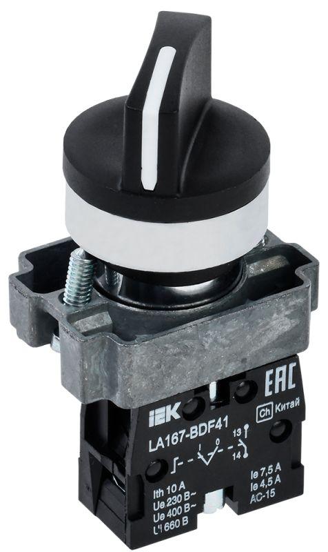 переключатель la167-bdf41 на 2 полож. 1но черн. karat iek bsw20-bdf41-1-24-67-2-k02 от BTSprom.by