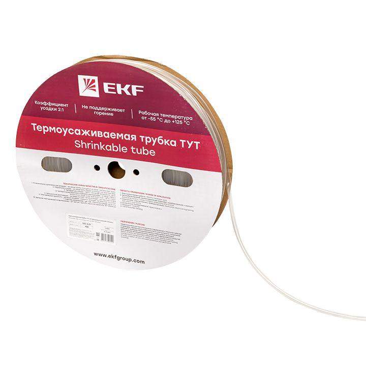  Трубка термоусадочная ТУТ 6/3 прозр. (уп.100м) PROxima EKF tut-6-tr фото в каталоге от BTSprom.by