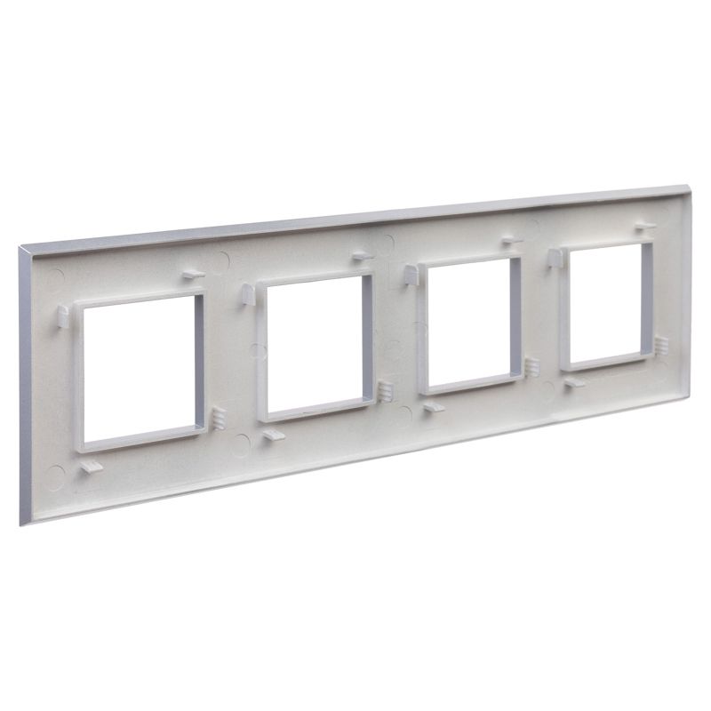  Рамка 4-м 8мод. Avanti "Закаленная сталь" DKC 4404908 фото в каталоге от BTSprom.by