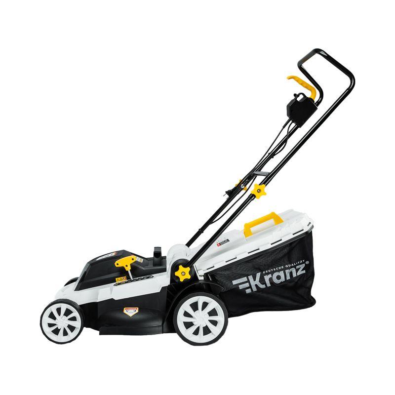  Газонокосилка электрическая KR-2000 2000Вт Ш=42см 6 уровней 45л Kranz KR-16-1241 фото в каталоге от BTSprom.by