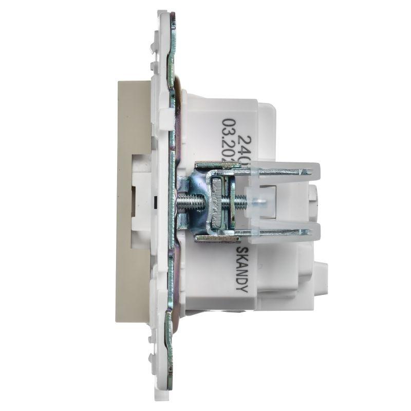  Розетка SKANDY 16А с заземл. без защ. шторок SK-R05B беж. IEK SK-R11-16-K10 фото в каталоге от BTSprom.by