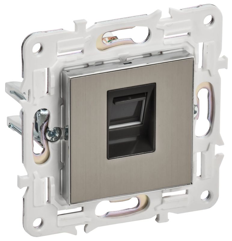 розетка компьютерная rj45 кат.6 skandy sk-k02n никель iek sk-k10-2-k50 от BTSprom.by