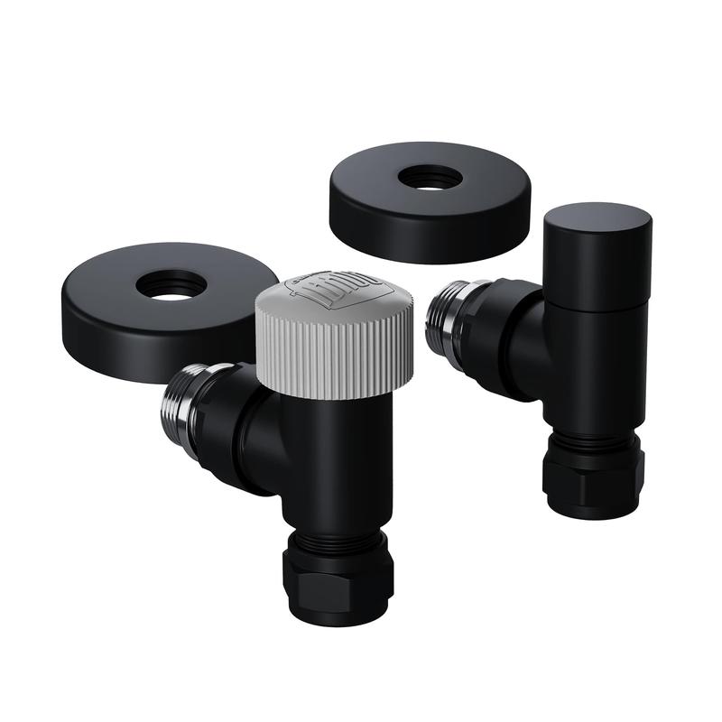  Набор термостатический угловой Design Pro 15мм М30х1.5 черн. Royal Thermo НС-1646650 фото в каталоге от BTSprom.by