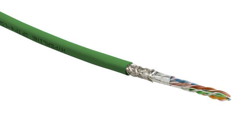 кабель витая пара sf/utp кат.5e 4 пары 24 awg ож solid экран-фольга + медн. оплетка lszh -20град.c-+75град.c sfutp4-c5e-s24-in-lszh-gn-305 гарантия: 15 лет компонентн./25 лет системн. зел. (уп.305м) hyperline 444629 от BTSprom.by
