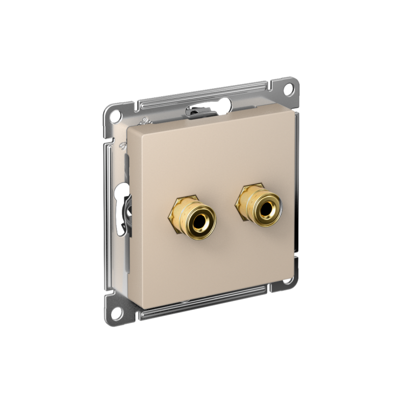 аудиорозетка двойная atlasdesign песочн. se atn001287 от BTSprom.by